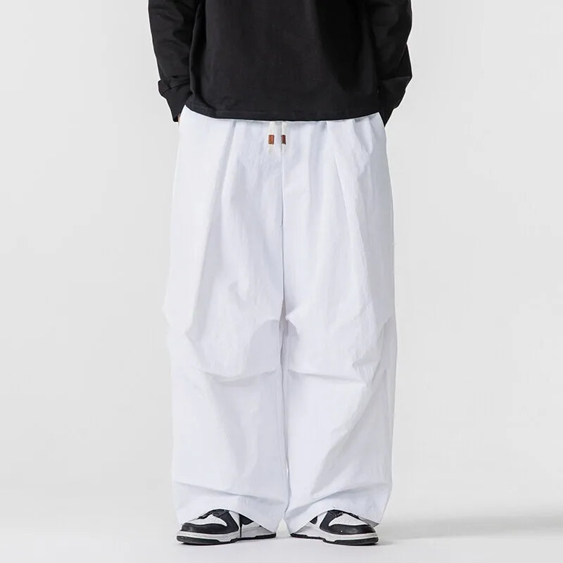 Men's Spring Summer Loose Harem Wide Leg Trousers