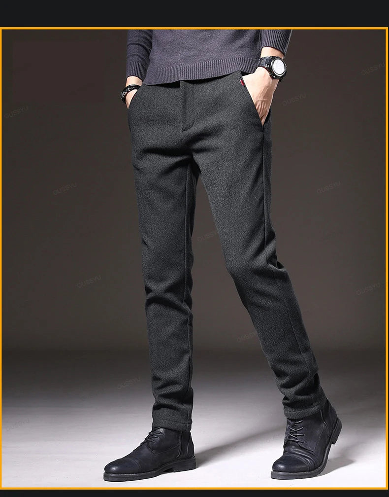 Men's Stretch Thick Cotton Trousers