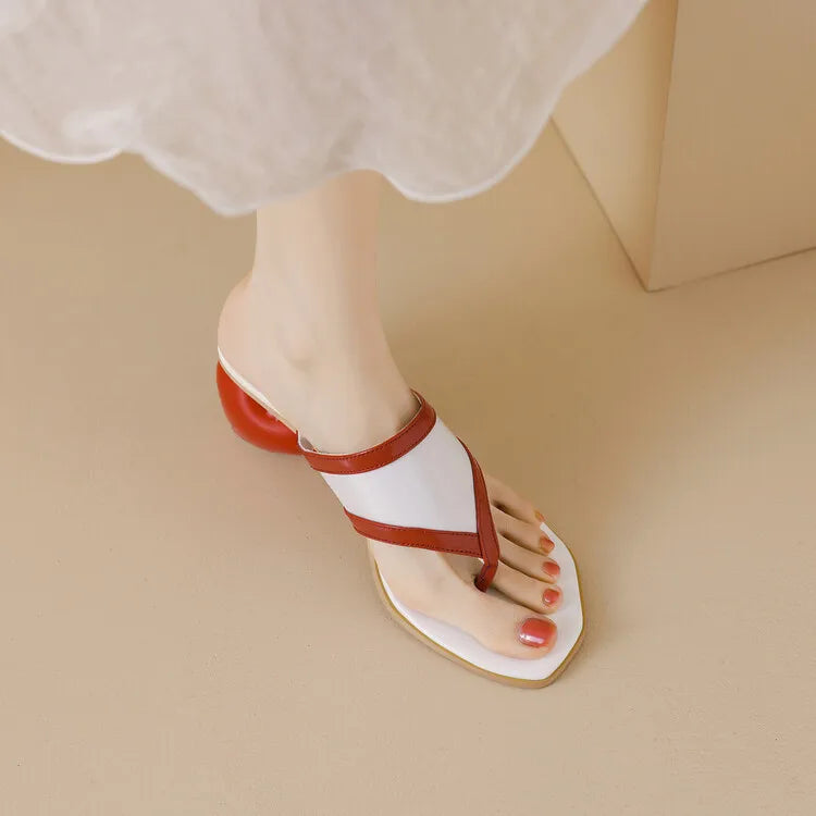 Women's Love Heel Clip Toe Open Toe Sandals