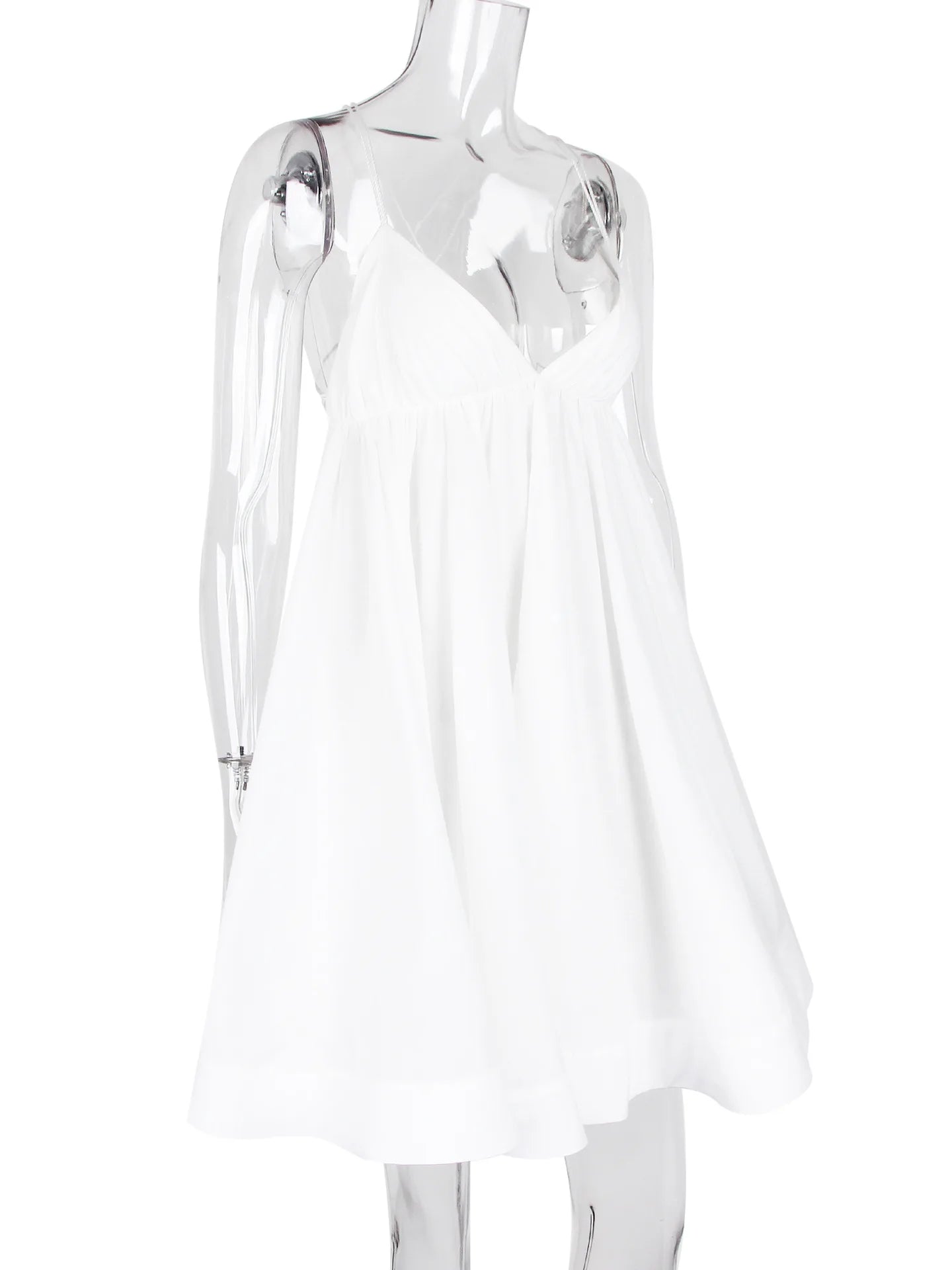 Women's A-Line Backless Mini Dress - V-Neck Bandage Summer Beachwear