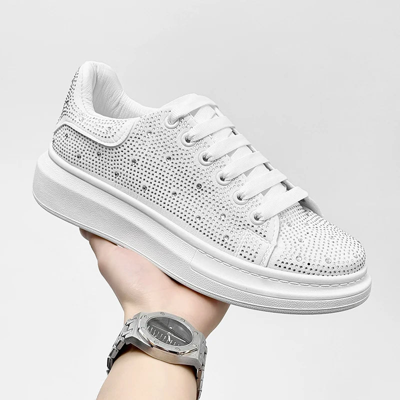 Men's Platform Sneakers - Personalized Design Skateboard Sports Shoes