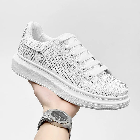 Men's Platform Sneakers - Personalized Design Skateboard Sports Shoes