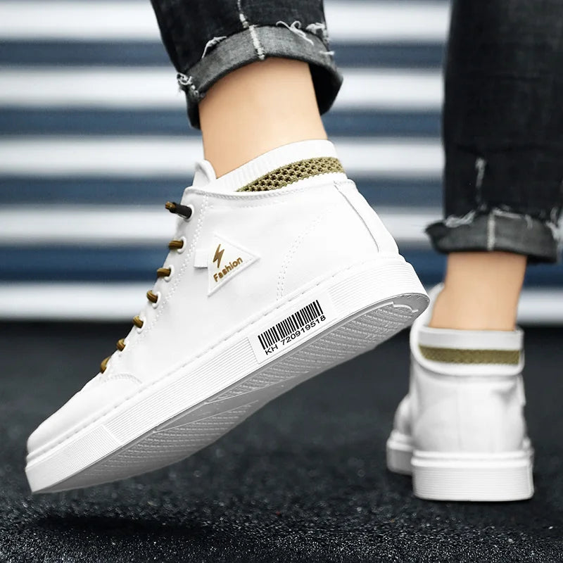 Simple Design Casual Sneakers - Men's Flat Skateboard & Running Trainers