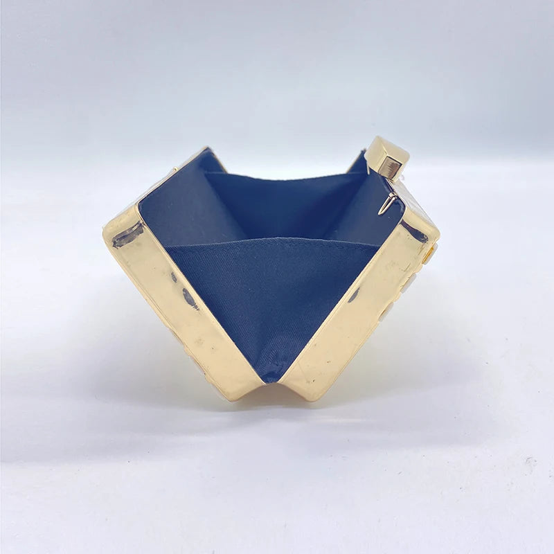 Women's Gold Clutch Purse Shoulder Crossbody Handbag