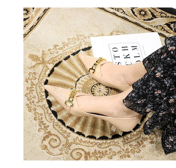 Patent Leather Stiletto Pumps - Professional Office Heels Available in 12 Colors