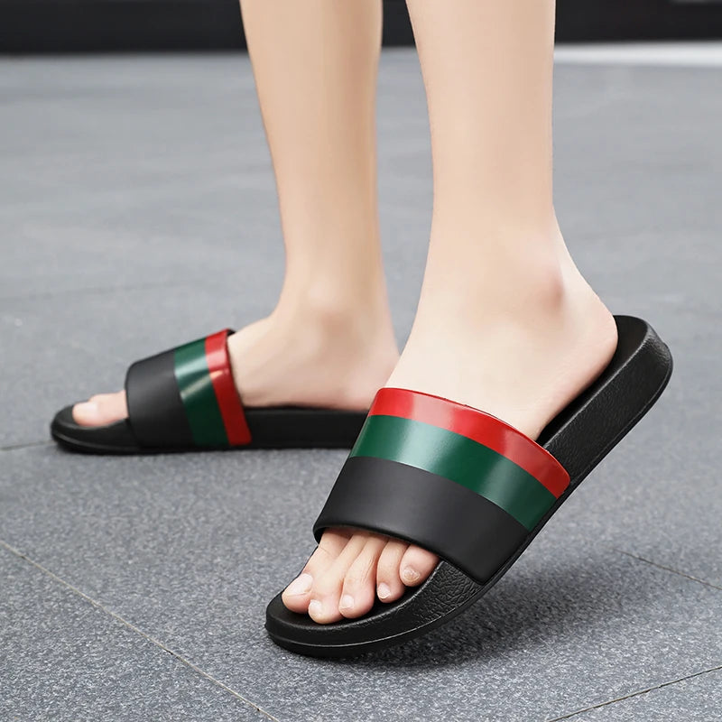 Men's Summer Slippers Sports Quick Dry Beach Sandals Flip Flops Slides