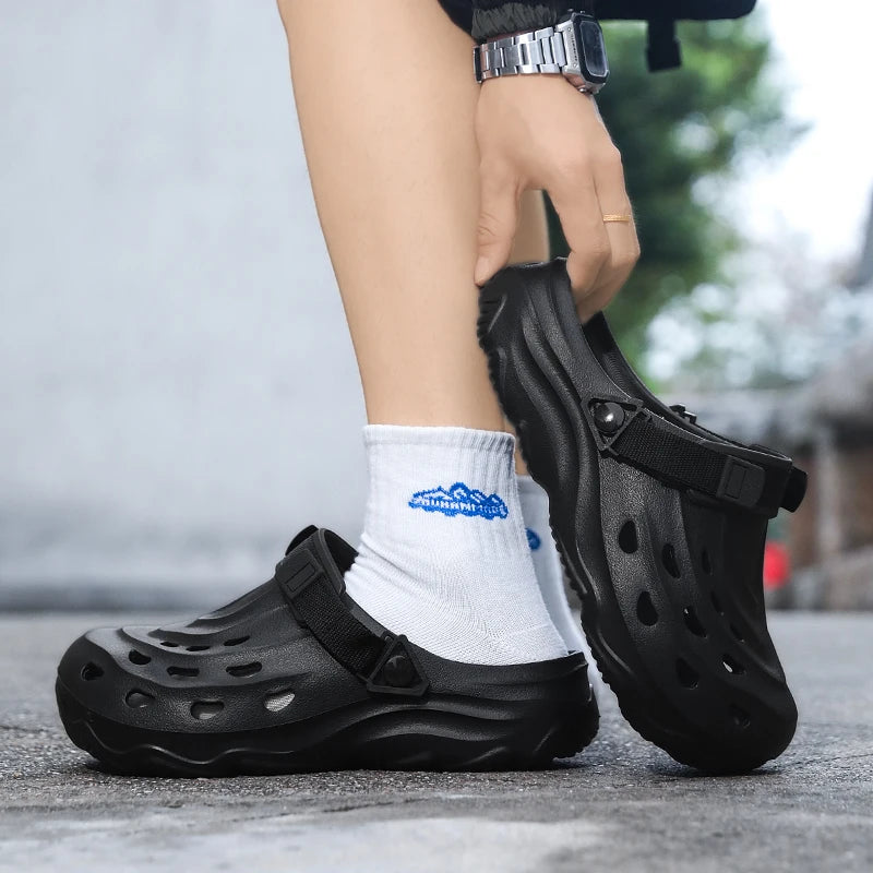 Men's Summer Slippers Platform Sandals Clogs Waterproof Beach Slippers Flip Flops Casual Slides