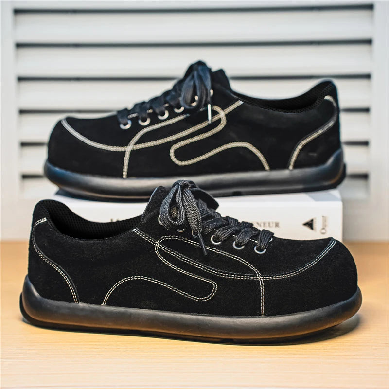 Men's Suede Leather Lace-up Casual Comfortable British Shoes