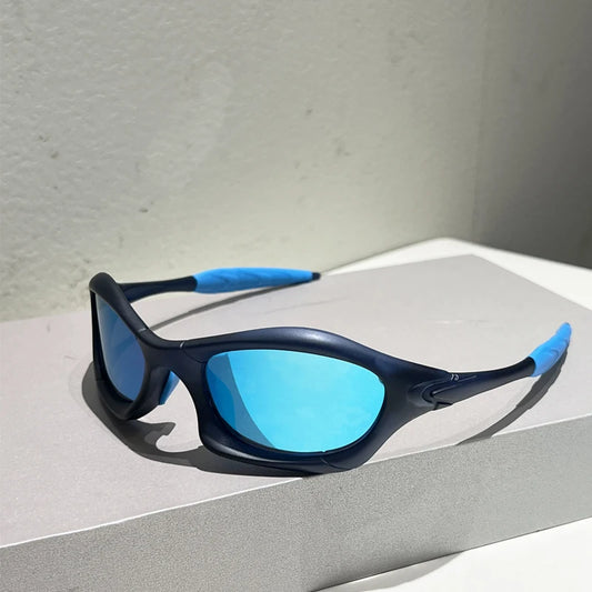 Unisex Wraparound Sports Cycling Sunglasses – Mirror Anti-UV Windproof