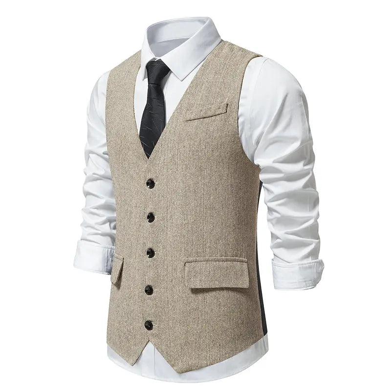 Men‘s Suit Single Breasted Sleeveless Waistcoat