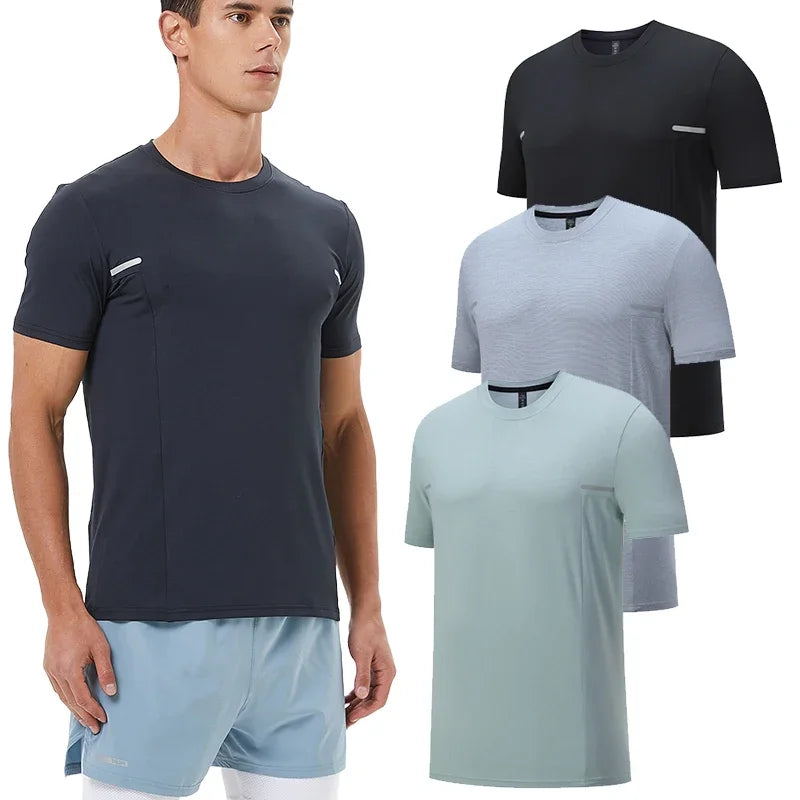 Men's Sports Fitness Short Sleeve Gym Compression Workout Casual Quick Dry Muscle Fit T-Shirt