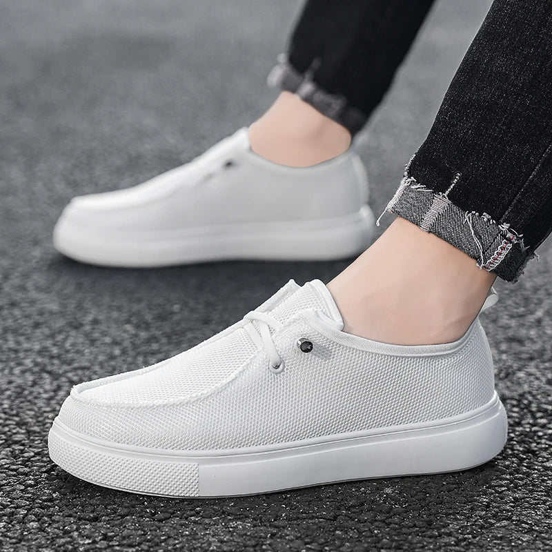 Summer Casual Sneakers - Men's Breathable Flat Tennis & Running Trainers