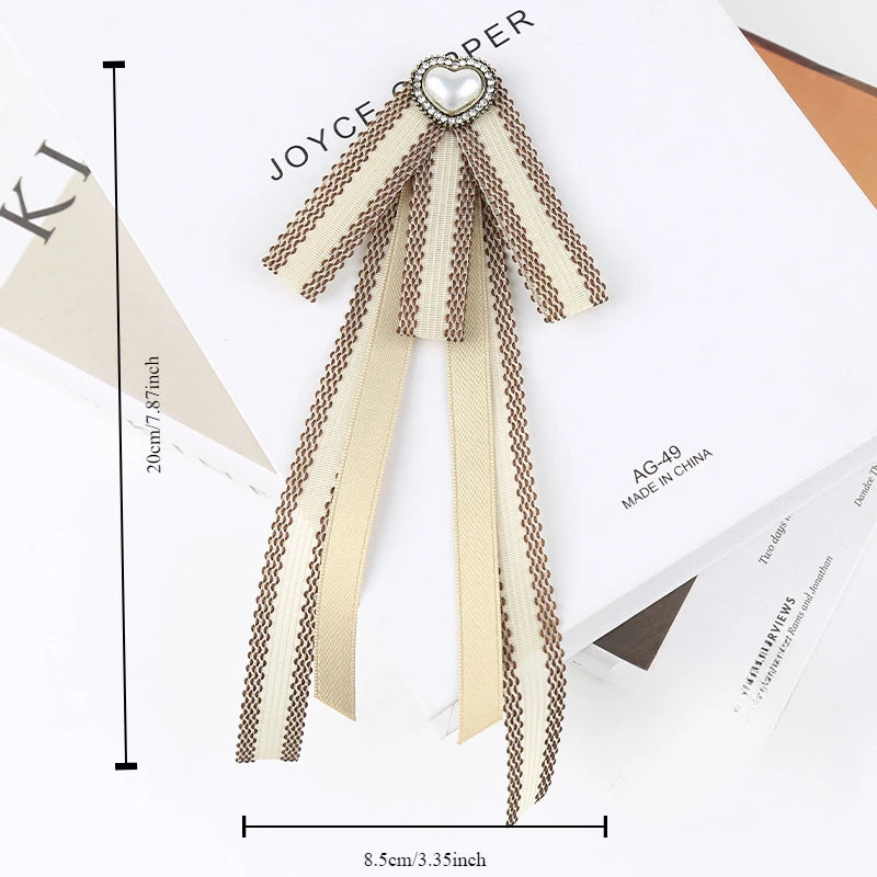 Retro Bow Brooch Pin - Sweet College Style Accessory