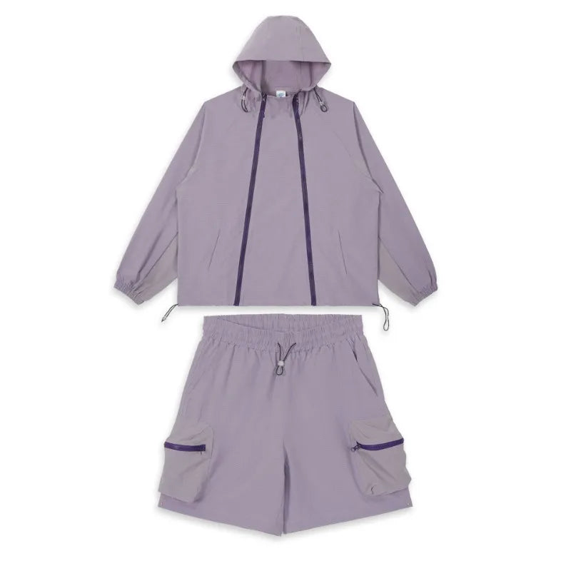 Men's Breathable Sports Jacket & Pants - Double Zipper Sunscreen