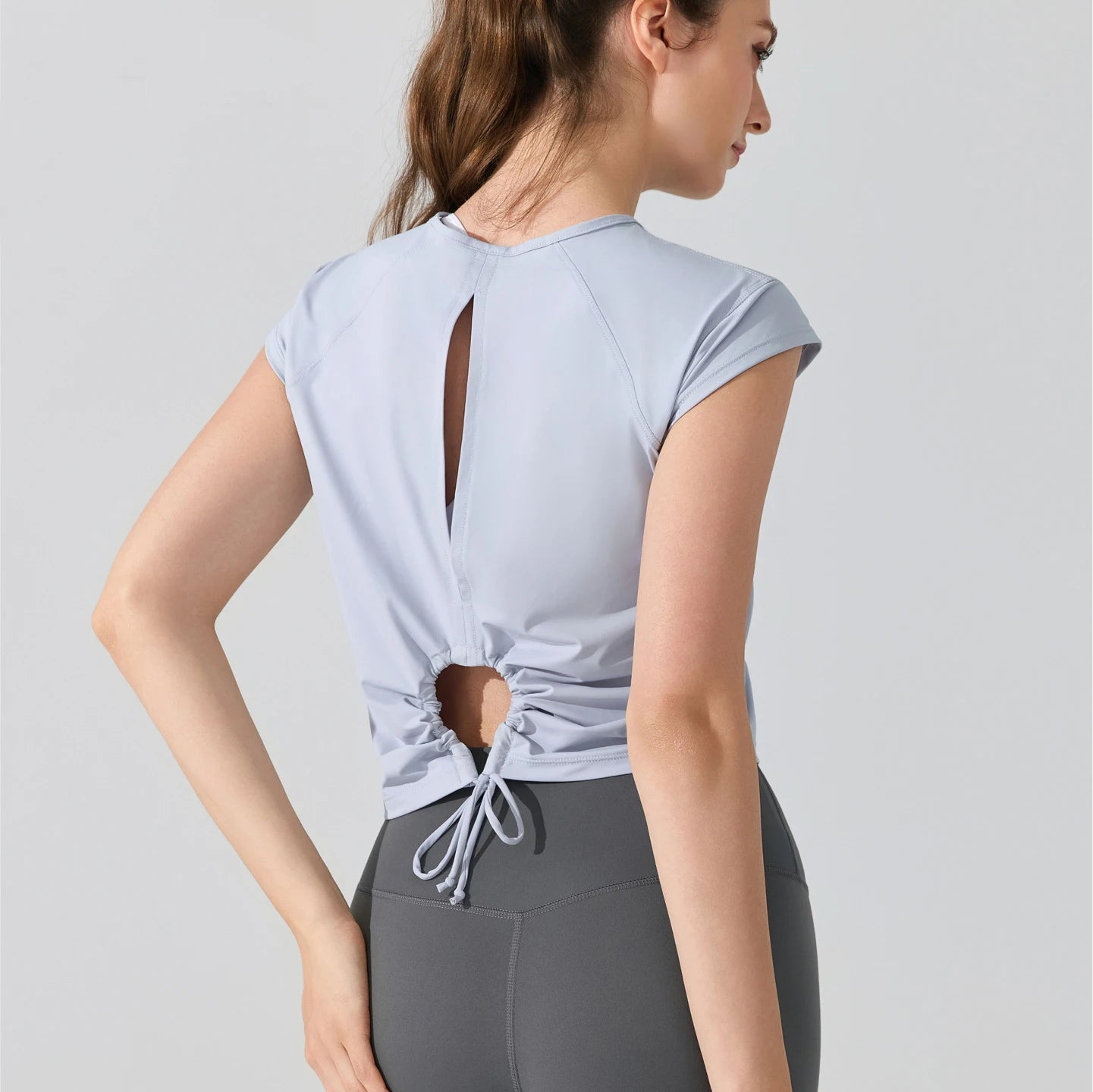 Women's Short Sleeve Yoga T-Shirt - UPF50+ Quick Dry Workout Top