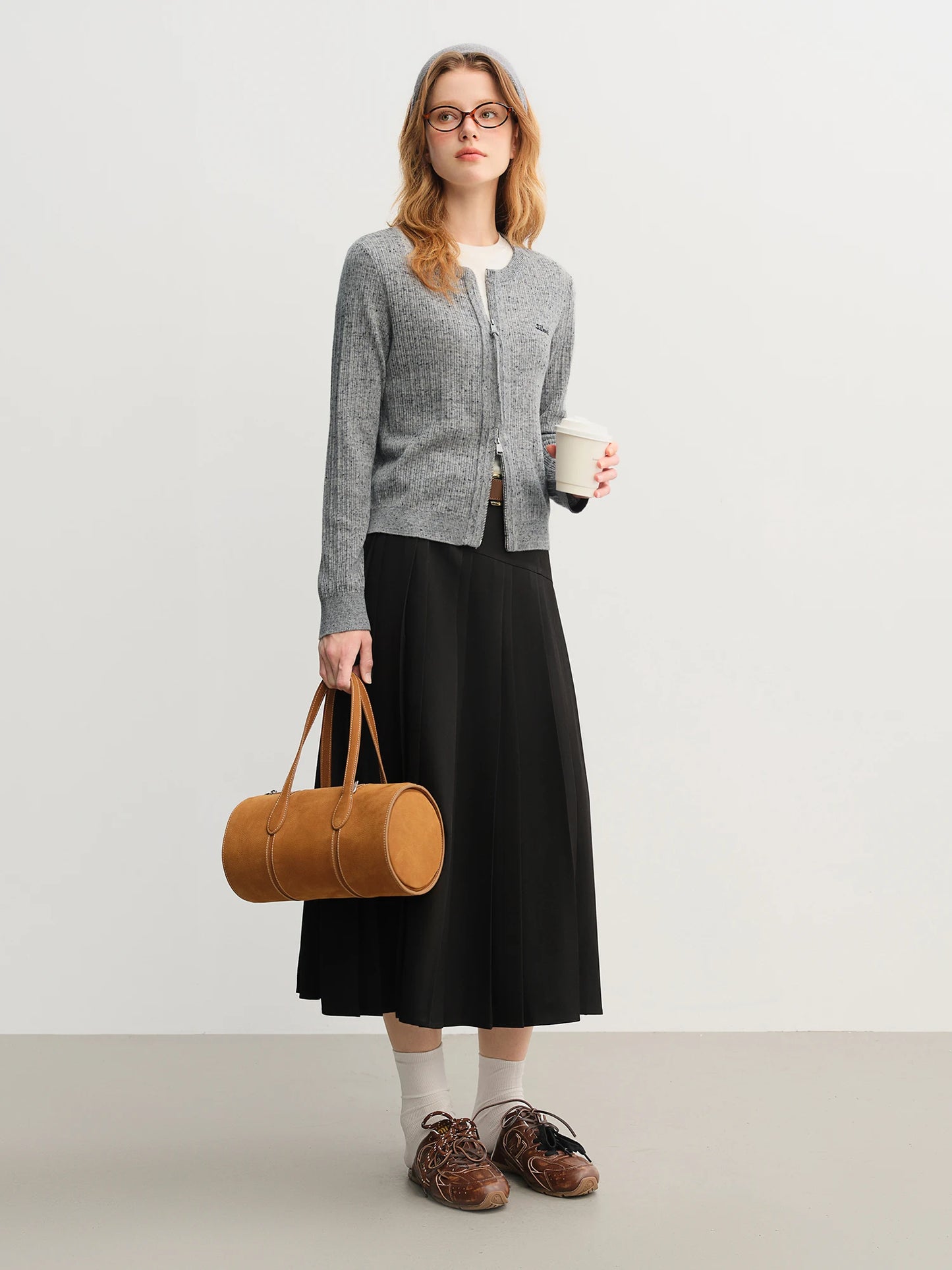 Ribbon Tie Blouse with Irregular Hem