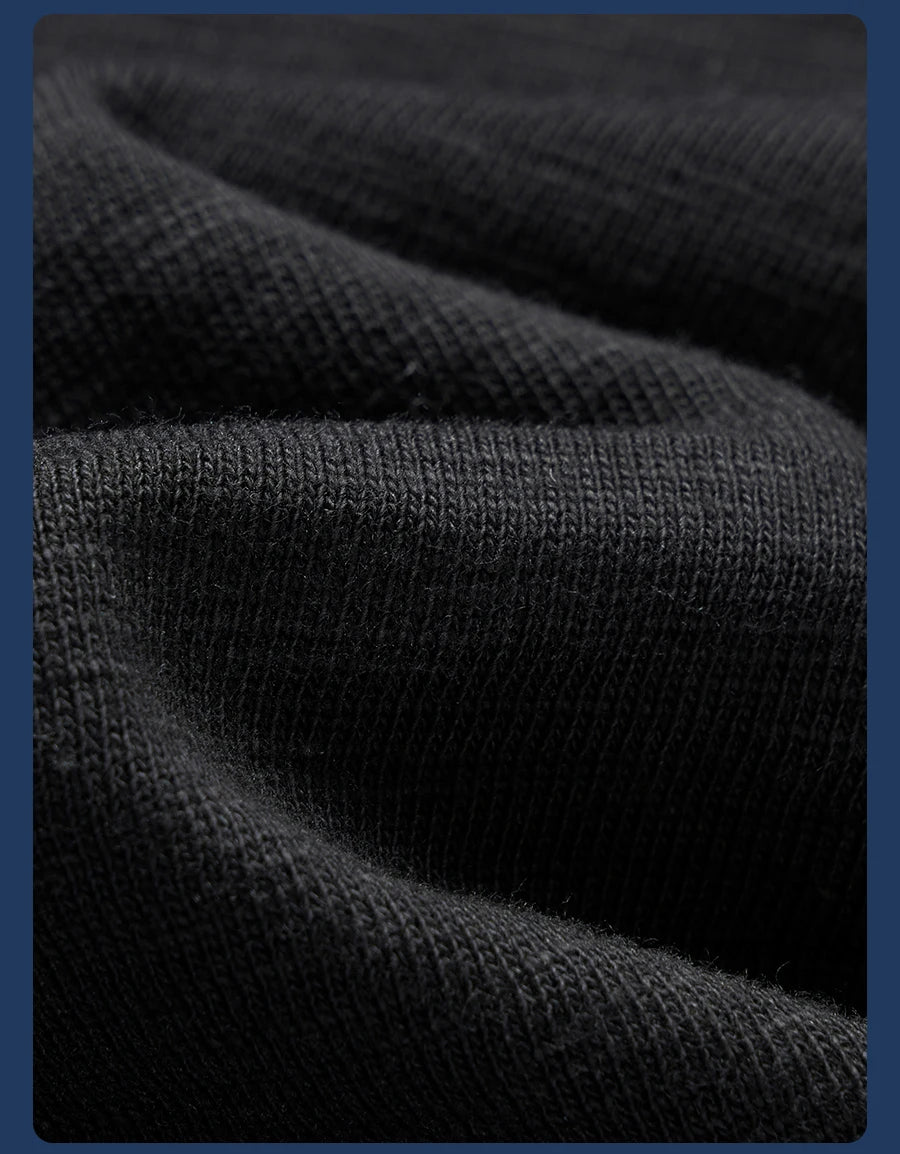 Men's Heavyweight Cotton T-Shirt with Letter Embroidery