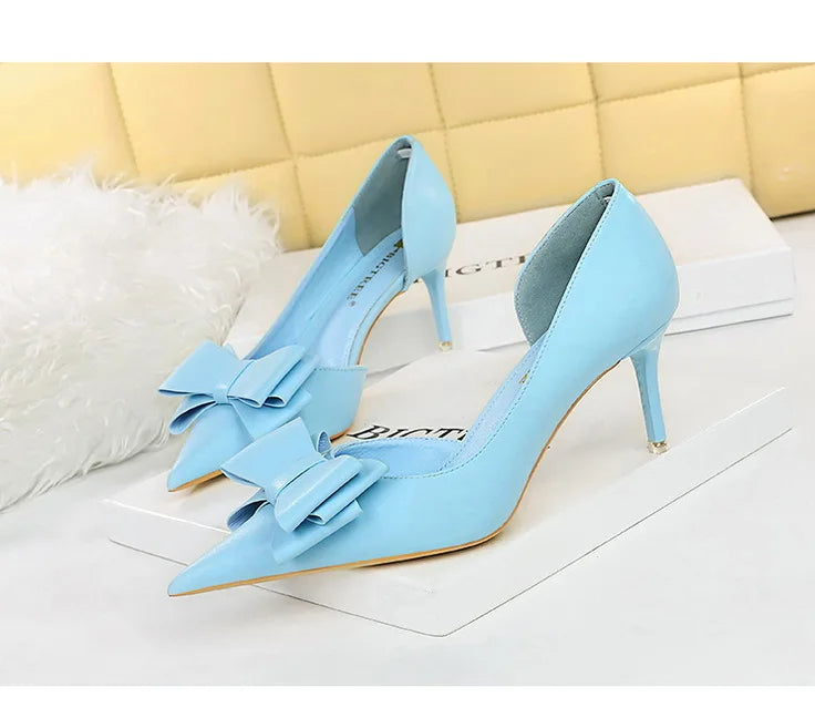 Bowknot Stiletto Heel Pumps