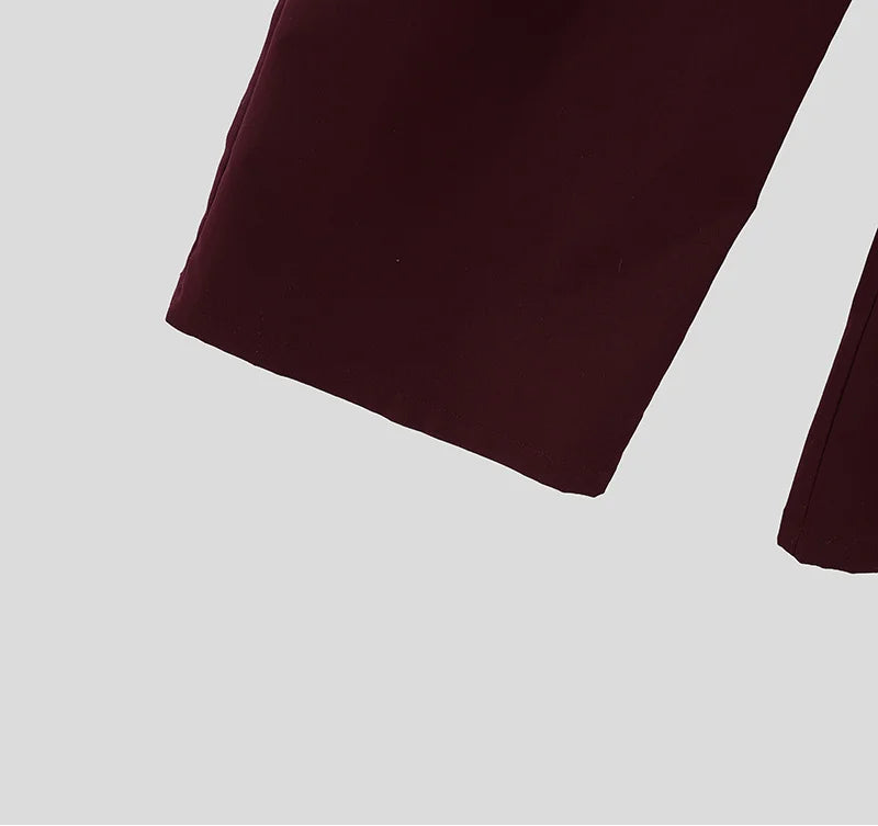 Deconstructed High Waist Wide Leg Trousers