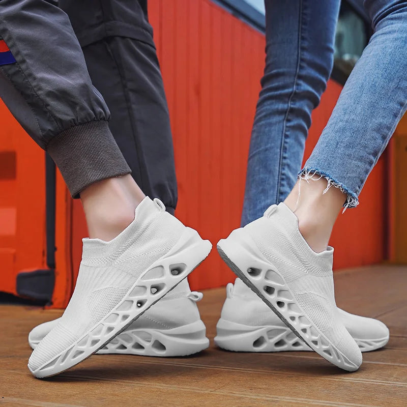 Men's Slip-On Platform Sneakers - Casual Running Sports Trainers