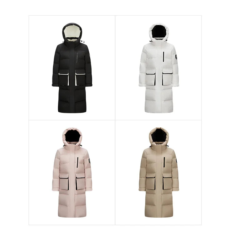 Long Down Jacket - Winter Windproof Warm Loose Casual Coat