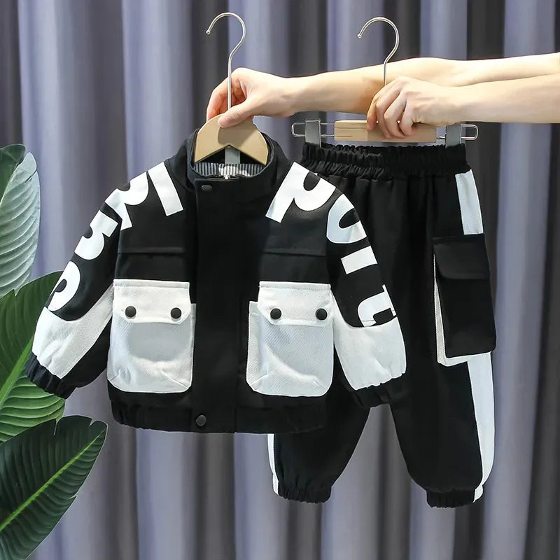 Boy's Jacket Sportswear Two-piece Set