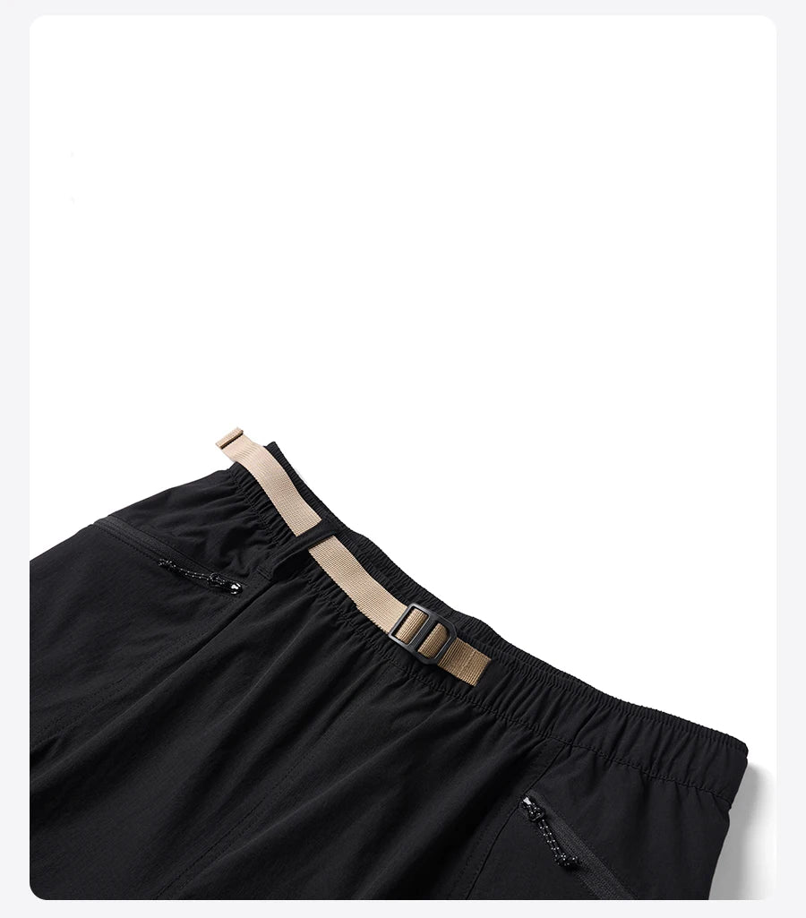 Men's  Summer Oversize 145gsm Elastic Quick Dry Fabric Elastic Waist Cargo  Shorts