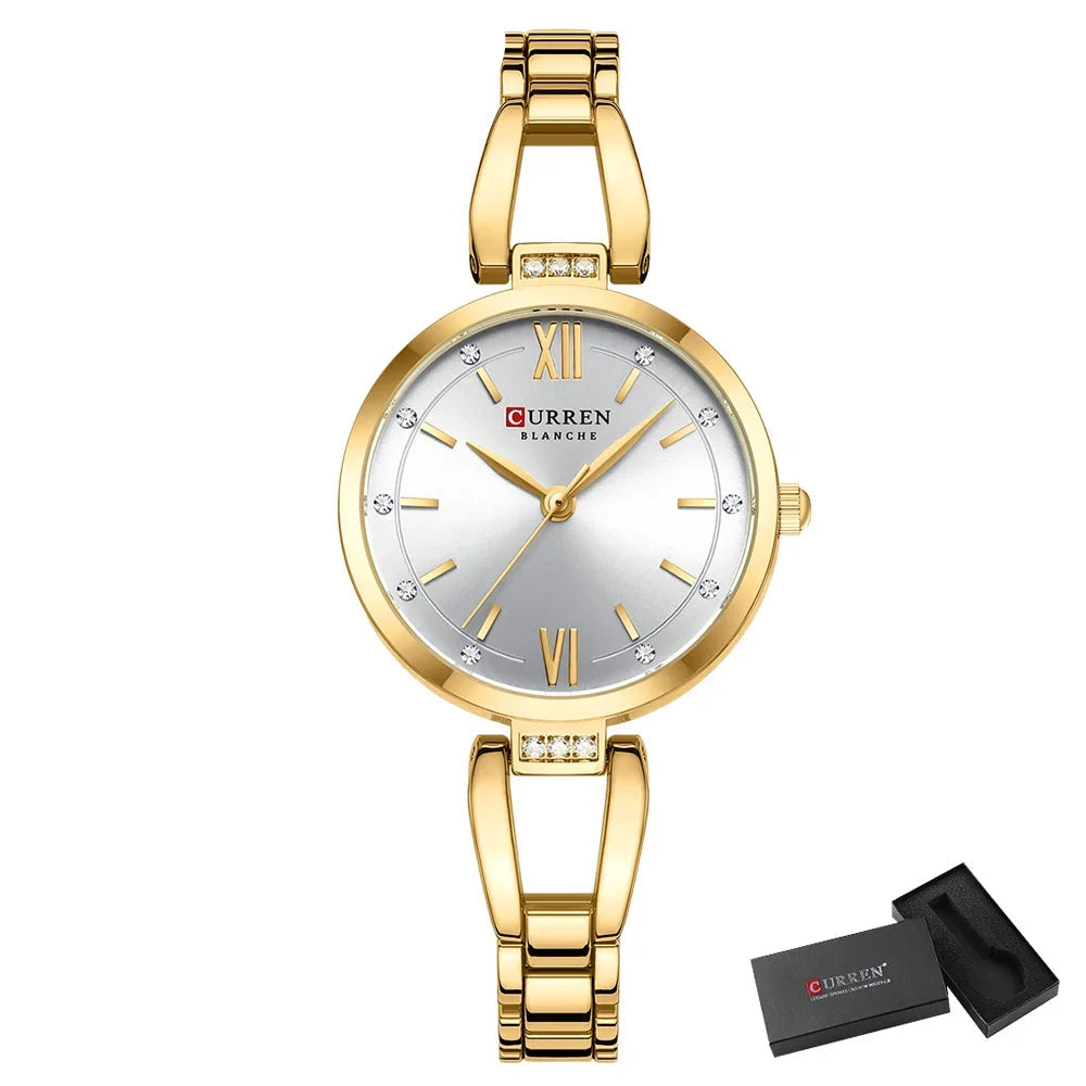 Diamond Ladies Quartz Watch - Waterproof Stainless Steel Luxury Timepiece