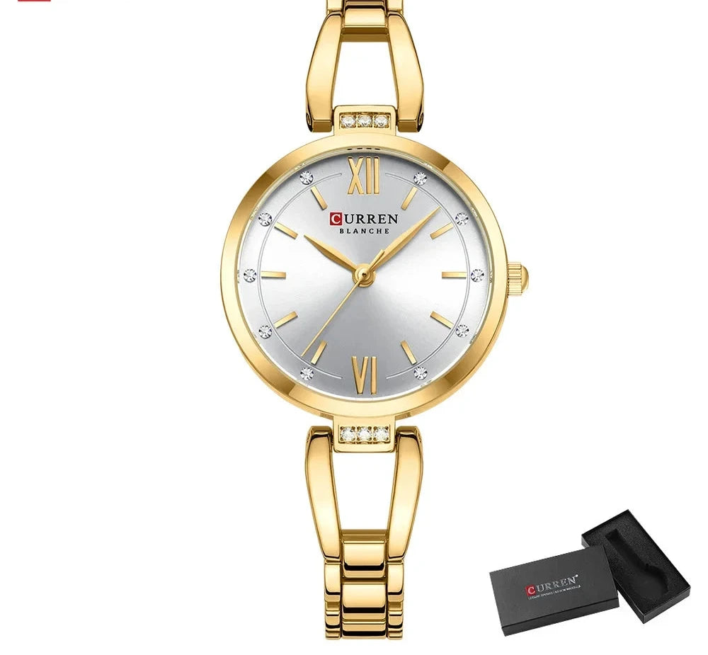Elegant Stainless Steel Quartz Watch - Waterproof Fashion Timepiece