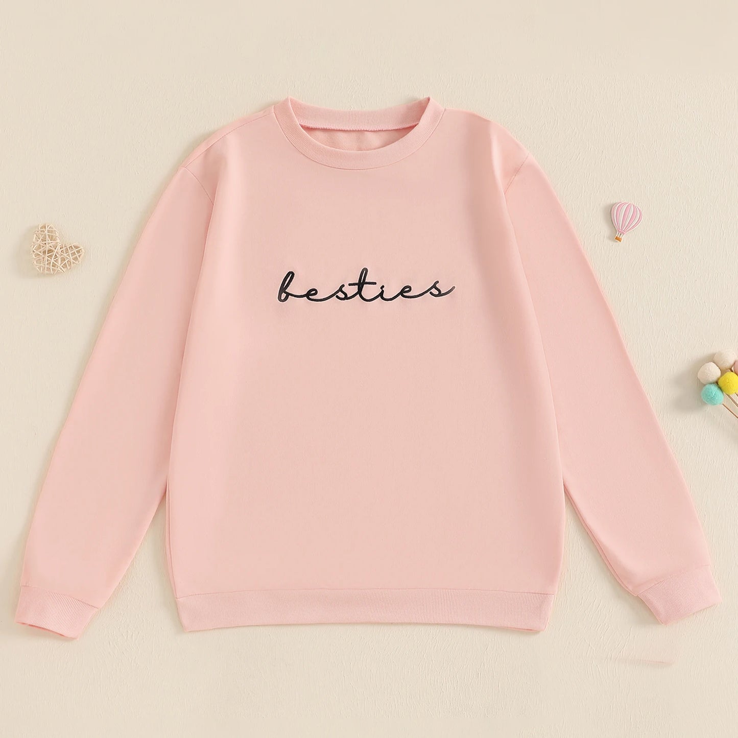 Family Matching Letter Print Pullover - Autumn Long Sleeve Crew Neck Tops