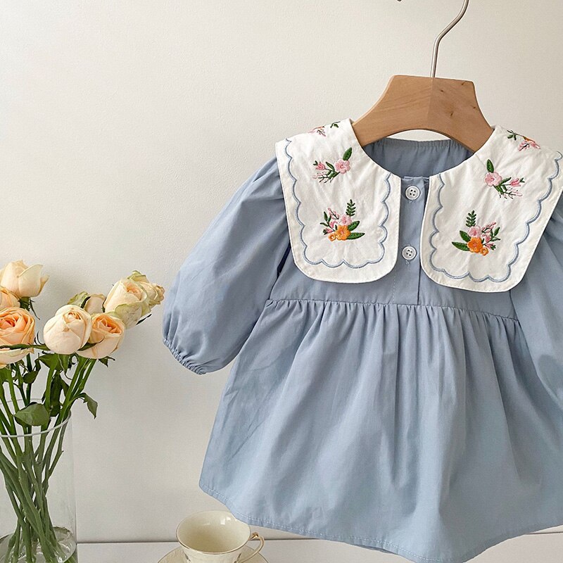 Girl's Baby Toddler Bodysuit Embroidery One Piece Dress