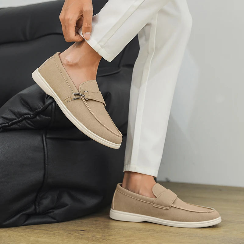 Men's Autumn Slip-On Loafers - Comfortable Soft Tennis & Driving Shoes