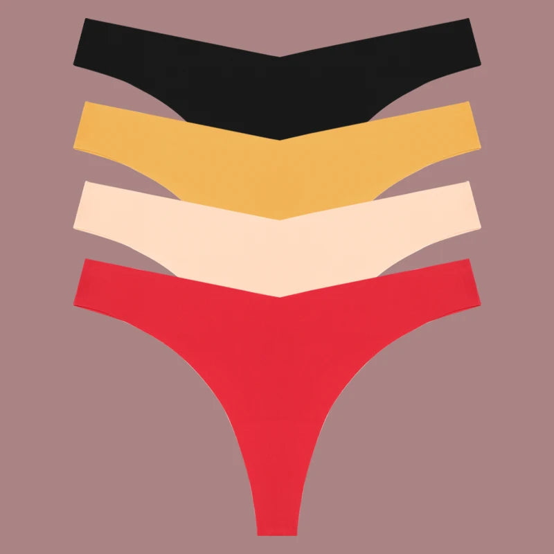 Ice Silk Seamless Thongs 4-Pack
