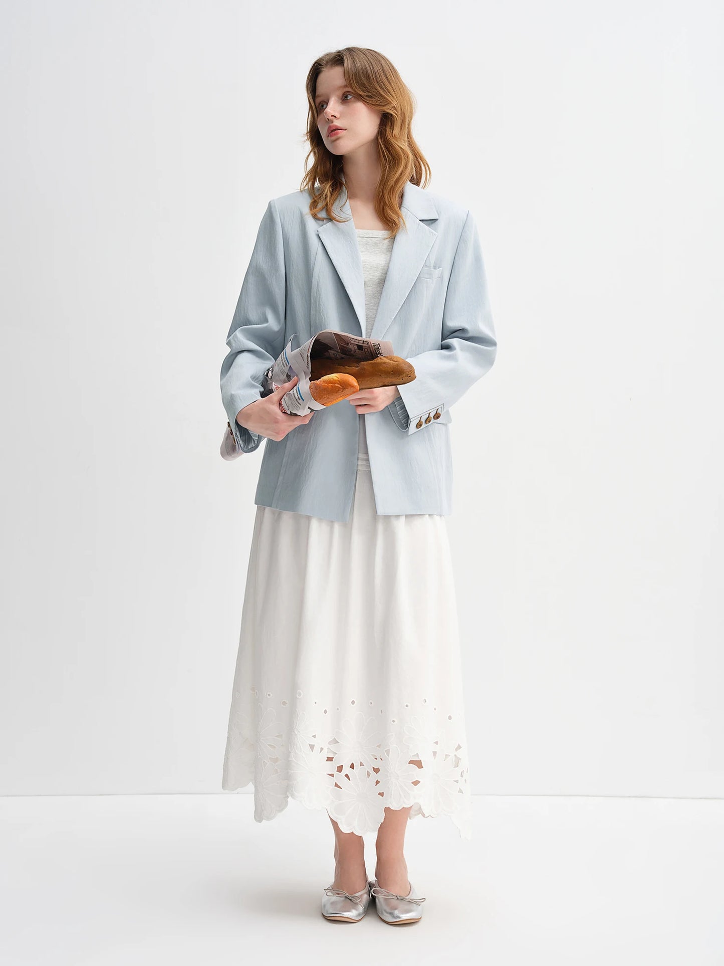 One-Button Suit Jacket - Tailored Short Blazer