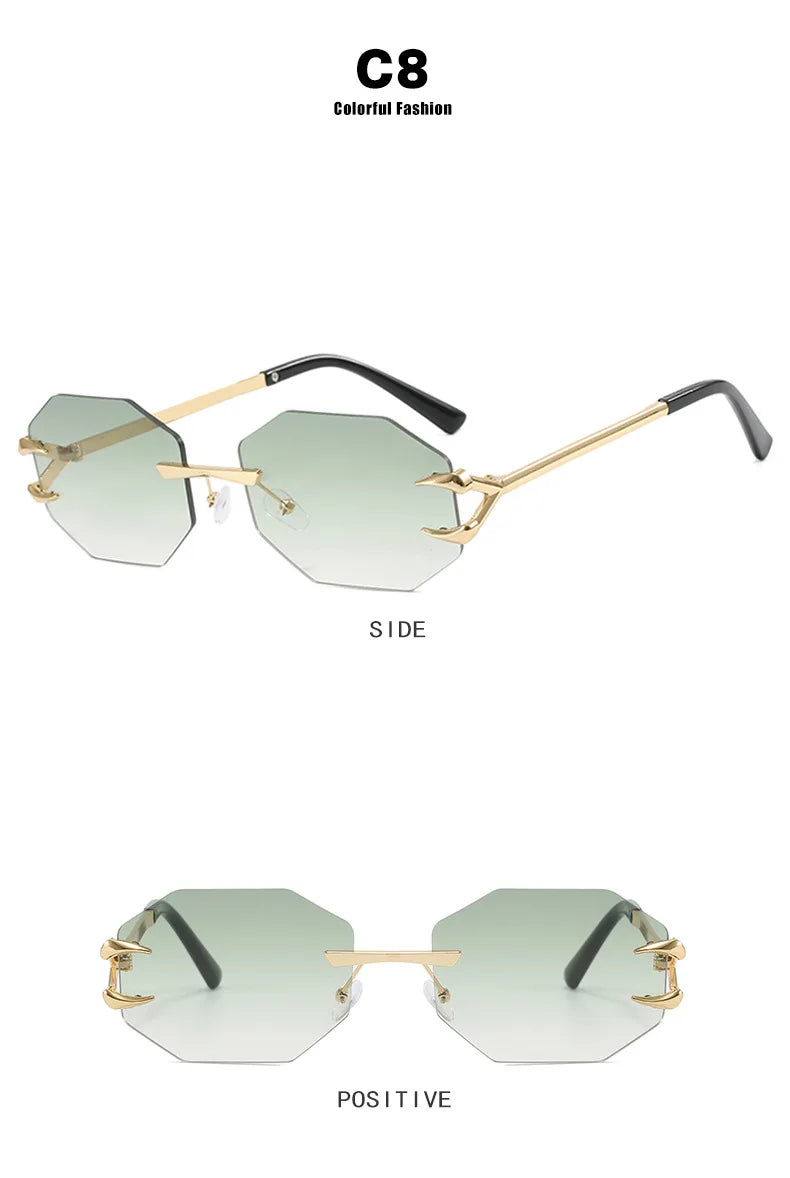 Women's Fashion Sunglasses - Frameless UV400 Sports Eyewear