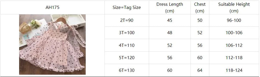 Girls' Lace Tulle Princess Dress – Long Sleeve Party & Wedding Dress