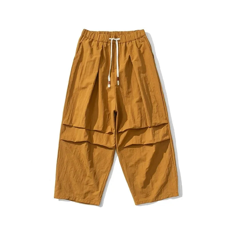 Men's Spring Summer Loose Harem Wide Leg Trousers
