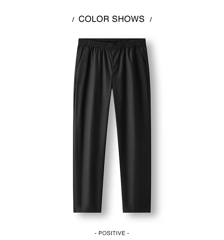 Commute Solid Straight Leg Trousers - Classic Versatile Autumn Pants
