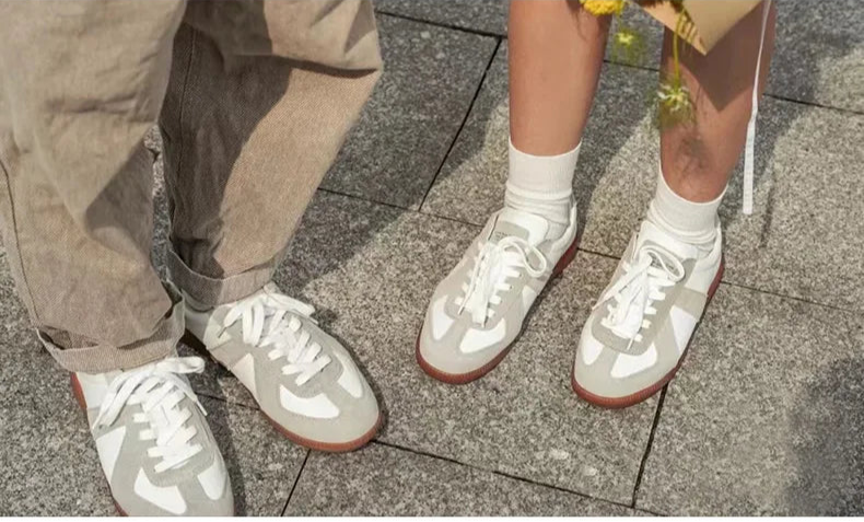 Women's Vintage Casual Sports Leather Sneakers Platform Walking Athletic Shoe  Loafers