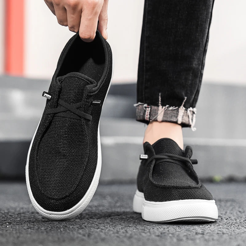 Summer Casual Sneakers - Men's Breathable Flat Tennis & Running Trainers