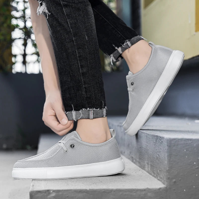 Summer Casual Sneakers - Men's Breathable Flat Tennis & Running Trainers
