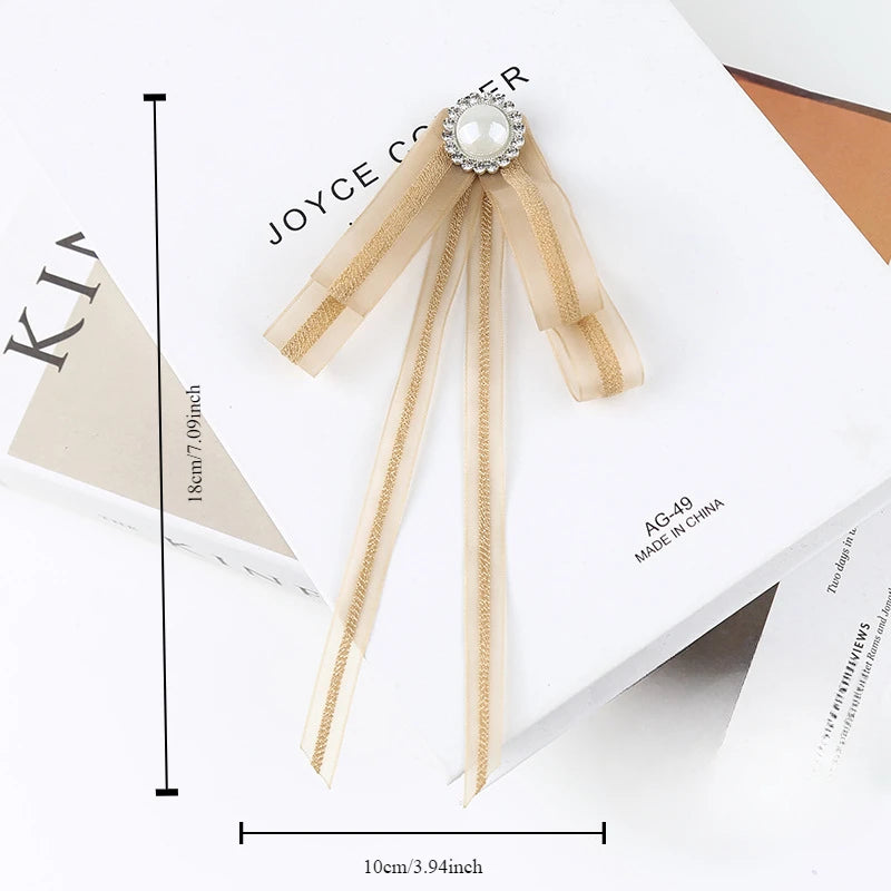 Retro Bow Brooch Pin - Sweet College Style Accessory