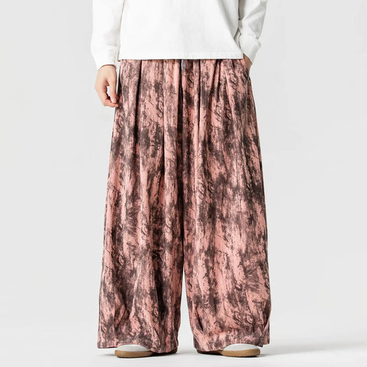 Men's Wide Leg Corduroy Trousers