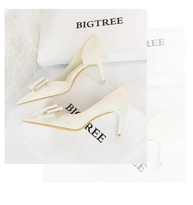 Bowknot Stiletto Heel Pumps