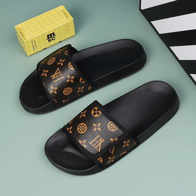 Men's Summer Slippers Sport Slides Quick Dry Beach Sandals  Flip Flops