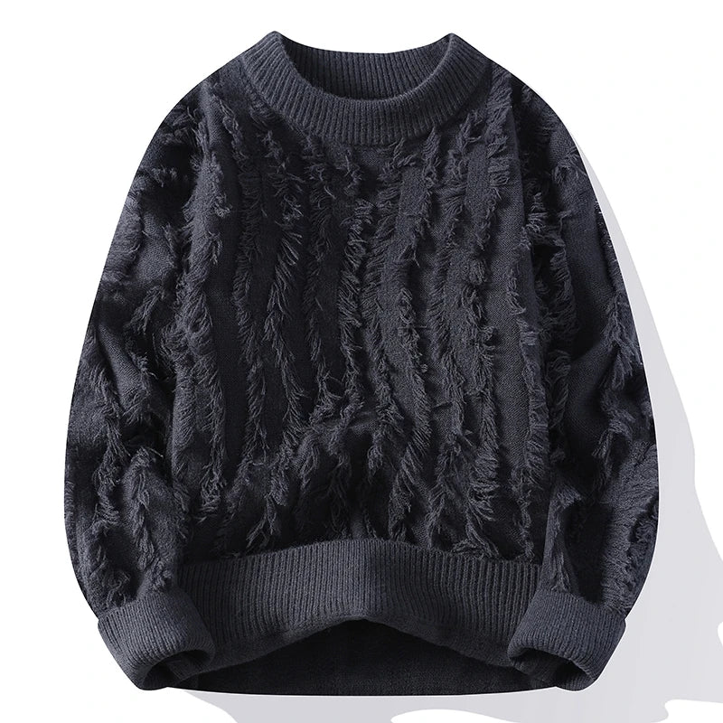 Men's Vitality Knit Loose Casual Pullover Round-Neck Sweater