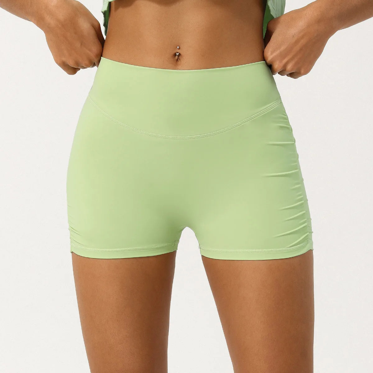 Women's High Waist Yoga Shorts — Super Stretch Slim Fit Running Gym Shorts