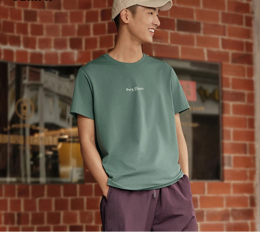 Letter Print Short Sleeve T-Shirt - Men's Summer Casual Top