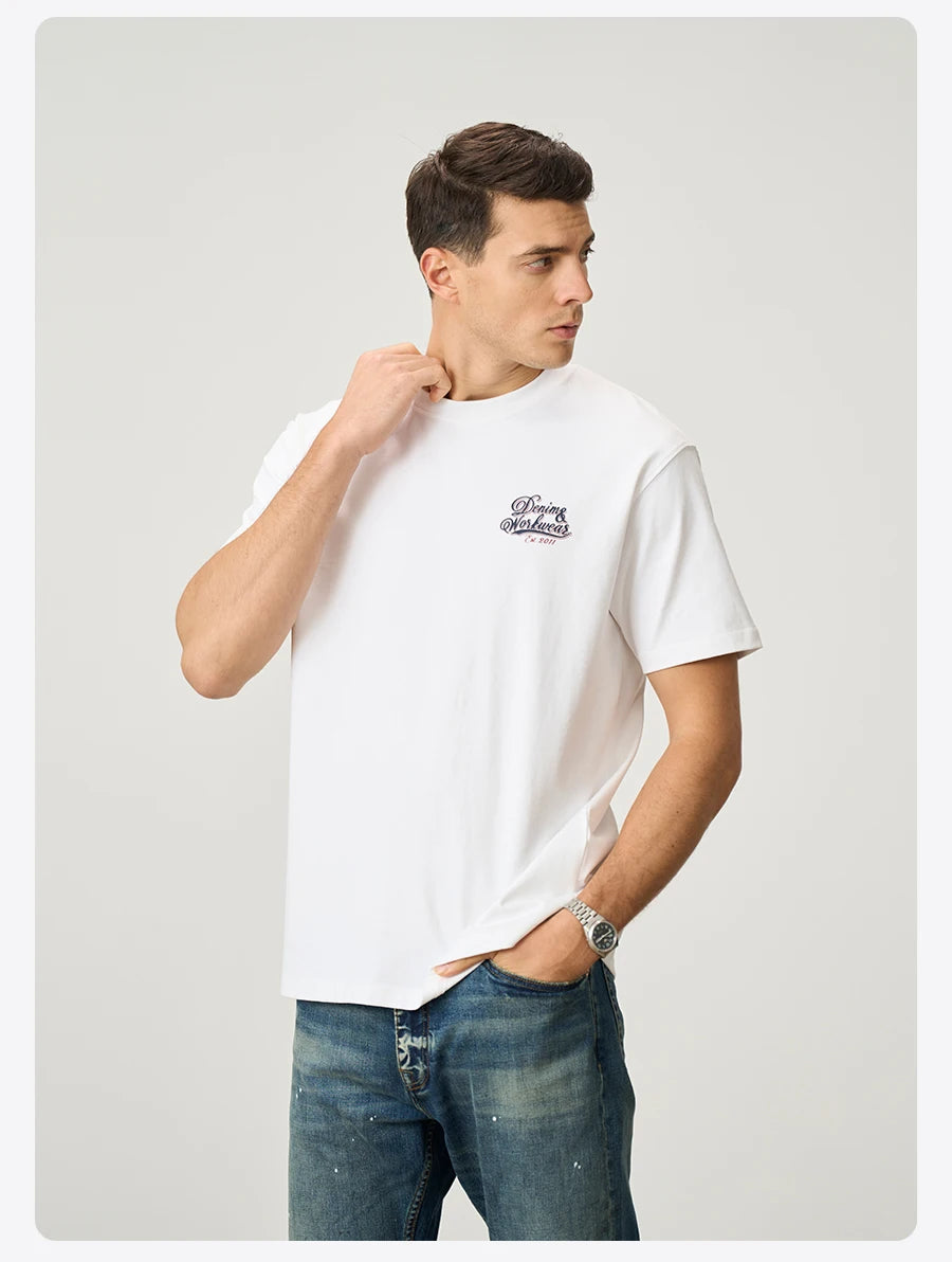 Men's Oversized Cool-Touch T-Shirt with Letter Print