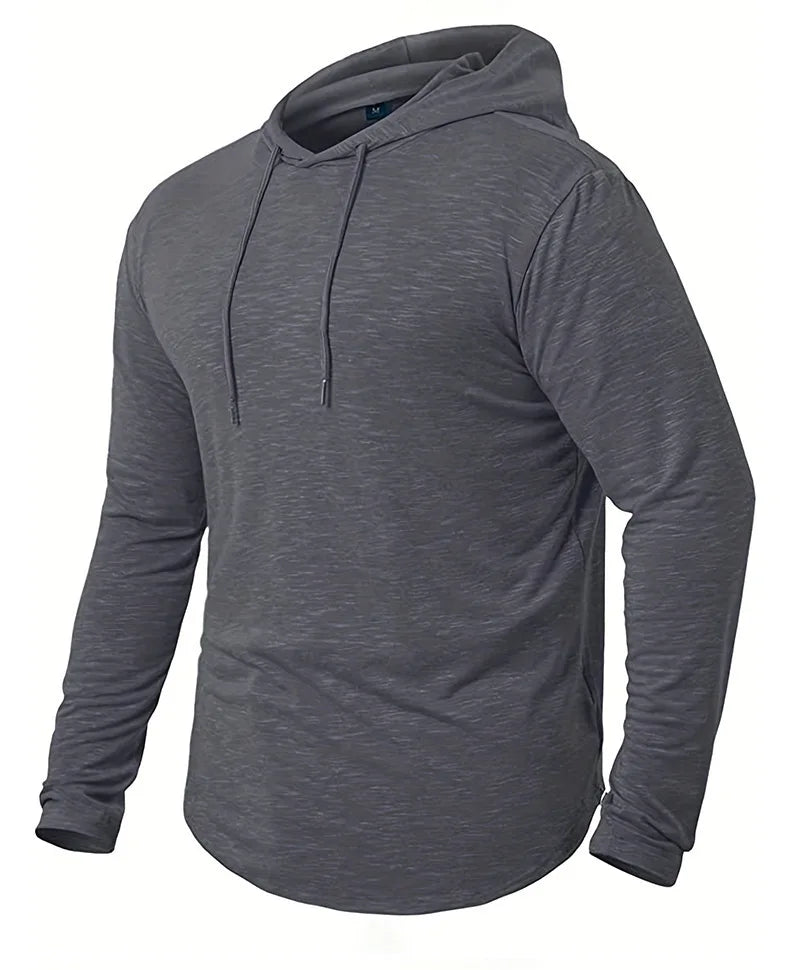 Men's Hooded Sweatshirt - Solid Colour Loose Fit Streetwear Hoodie